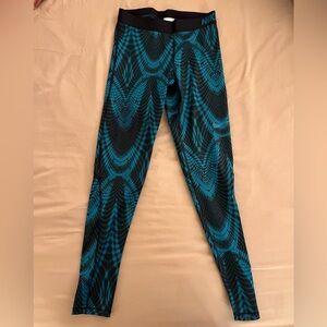 Blue Nike Pro running pants. Size medium
